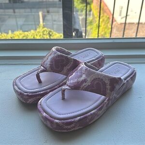 Purple Tye Dye Platform Sandal